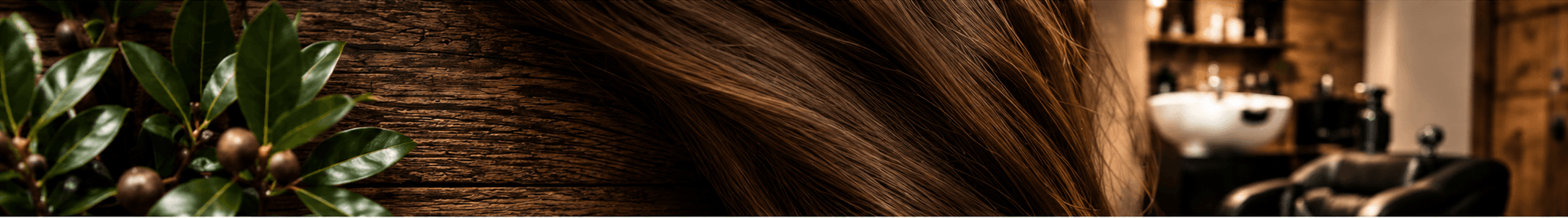 Lumber & Lush salon ambiance with shampoo lounge and natural wood